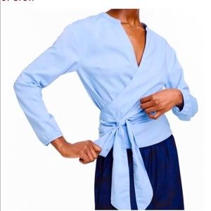 J. Crew Surplice Wrap Blouse